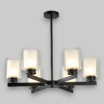 Lustra 6 Socluri E27 Titan Black - imagine 2