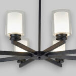 Lustra 8 Socluri E27 Titan Black - imagine 3