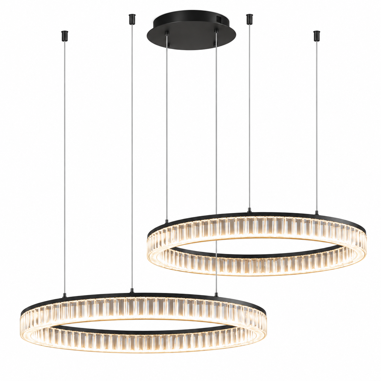 Lustra LED 120W Neagra Dimabila 3 Functii cu Telecomanda LZ4008 2 Lustra LED 120W Neagra Dimabila 3 Functii cu Telecomanda LZ4008 - imagine 2