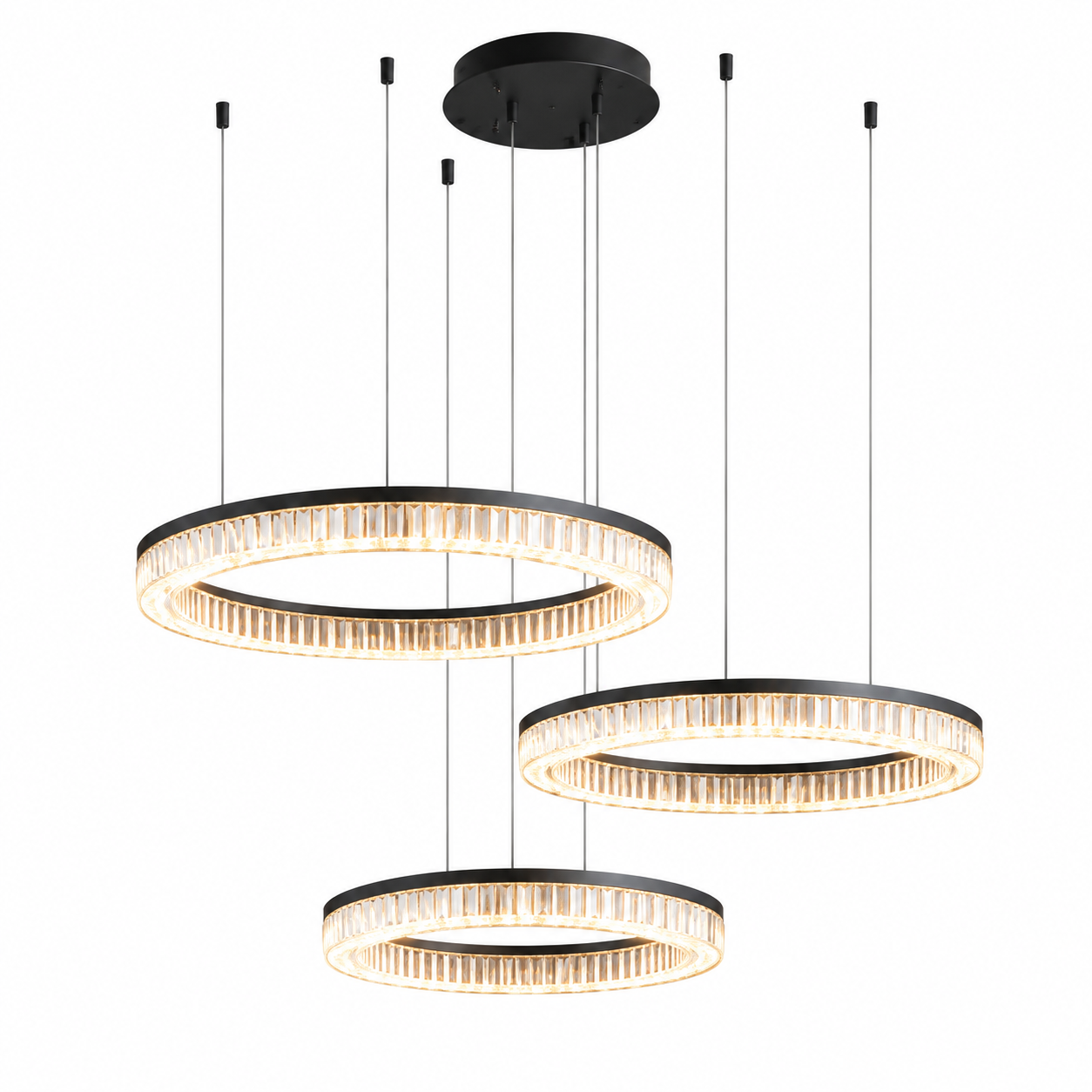 Lustra LED 216W Neagra Dimabila 3 Functii cu Telecomanda LZ4008 2 Lustra LED 216W Neagra Dimabila 3 Functii cu Telecomanda LZ4008 - imagine 2