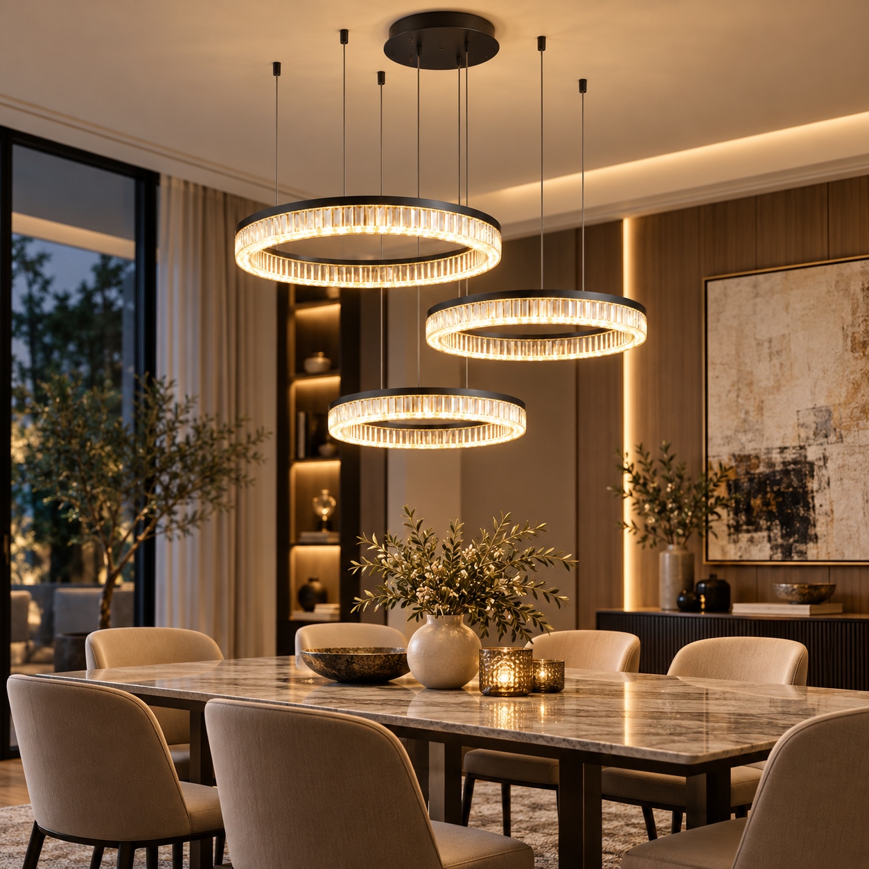 Lustra LED 216W Neagra Dimabila 3 Functii cu Telecomanda LZ4008 3 Lustra LED 216W Neagra Dimabila 3 Functii cu Telecomanda LZ4008 - imagine 3