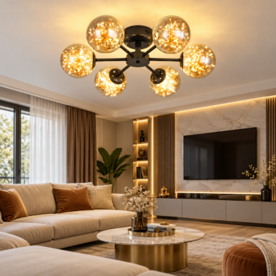 Lustra LED 44W Neagra Aplicata LZ3505-6