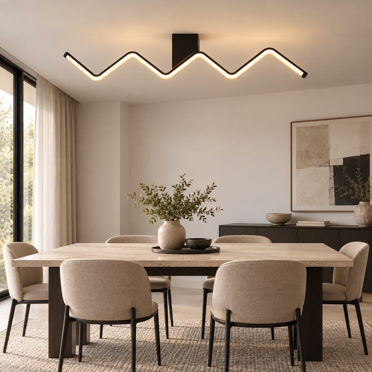 Lustra LED 56W Neagra 3 Functii LZ4049 1 Lustra LED 56W Neagra 3 Functii LZ4049