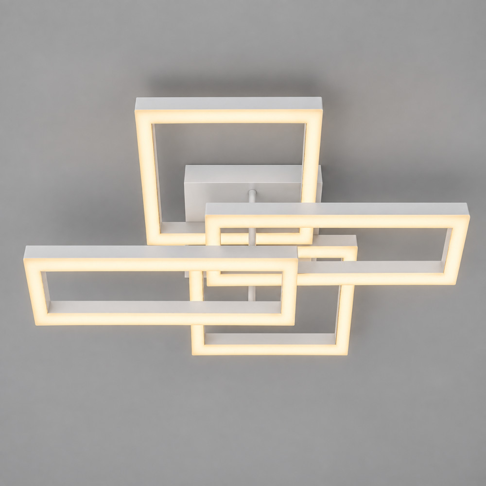 Lustra LED 70W Alba 3 Functii cu Telecomanda LZ279-2+2 2 Lustra LED 70W Alba 3 Functii cu Telecomanda LZ279-2+2 - imagine 2