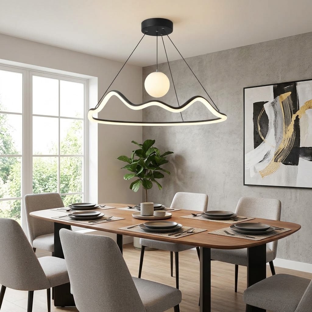 Lustra LED 78W Neagra 3 Functii LZ4057 1 Lustra LED 78W Neagra 3 Functii LZ4057