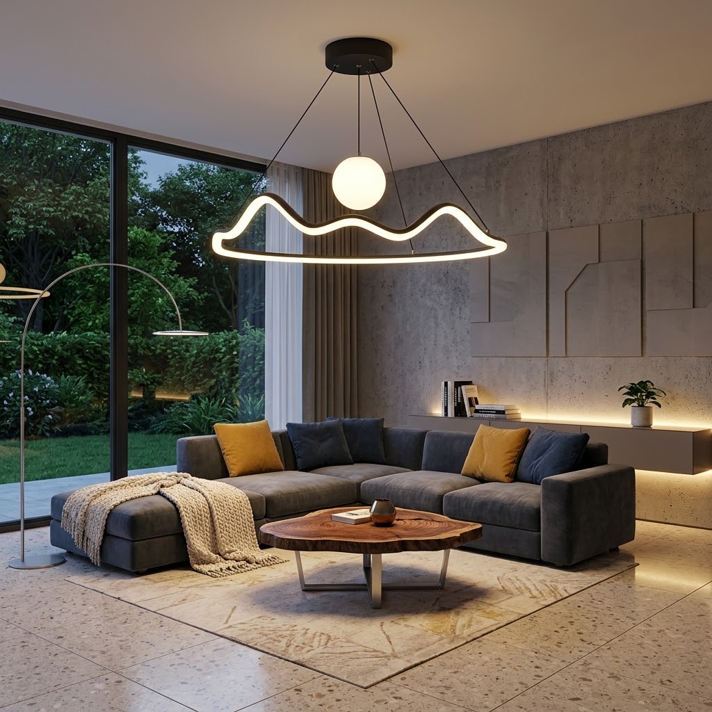 Lustra LED 78W Neagra 3 Functii LZ4057 2 Lustra LED 78W Neagra 3 Functii LZ4057 - imagine 2