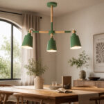Lustra Vintage Verde 3 Socluri E27 BALDUR