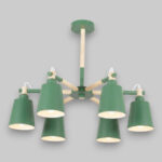 Lustra Vintage Verde 6 Socluri E27 BALDUR - imagine 2