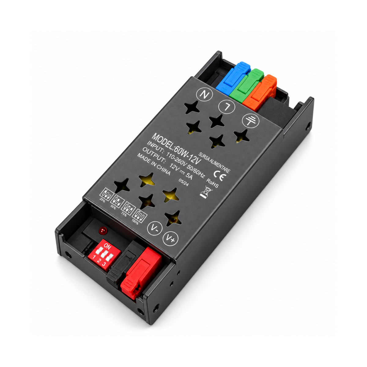 Sursa Alimentare Banda LED 12V 60W Slim Dimabila Presetata cu Clipsuri 4 Sursa Alimentare Banda LED 12V 60W Slim Dimabila Presetata cu Clipsuri - imagine 4