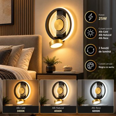Aplica LED 25W 3 Functii LZ9138