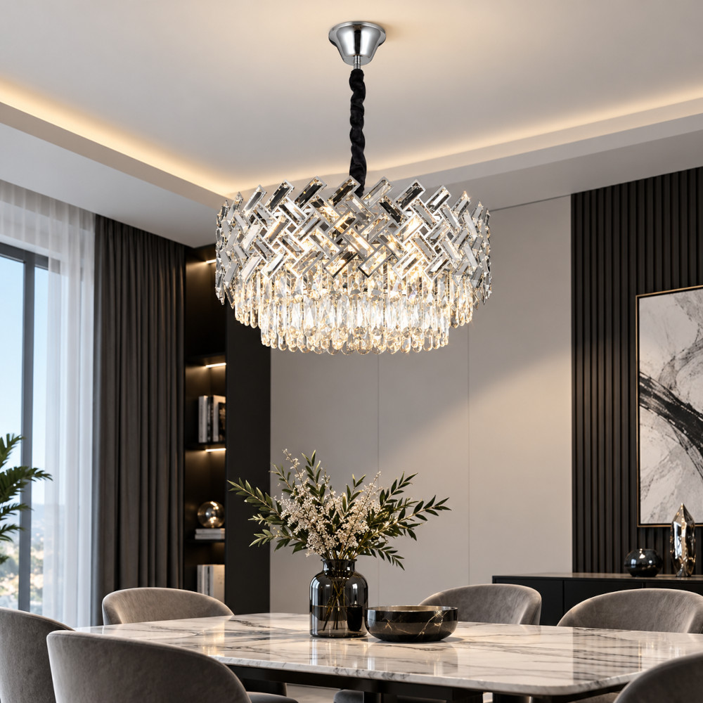 Candelabru 9 Socluri E14 Crom LZ331-600 3 Candelabru 9 Socluri E14 Crom LZ331-600 - imagine 3