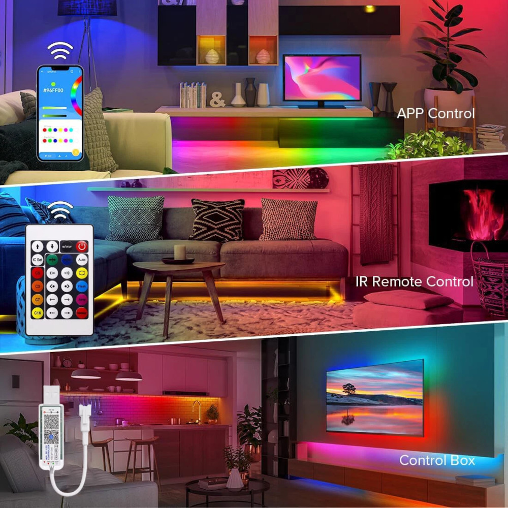 Kit Neonflex LED Textil RGB Digital 5V Rola 5M Telecomanda LZ9633 3 Kit Neonflex LED Textil RGB Digital 5V Rola 5M Telecomanda LZ9633 - imagine 3