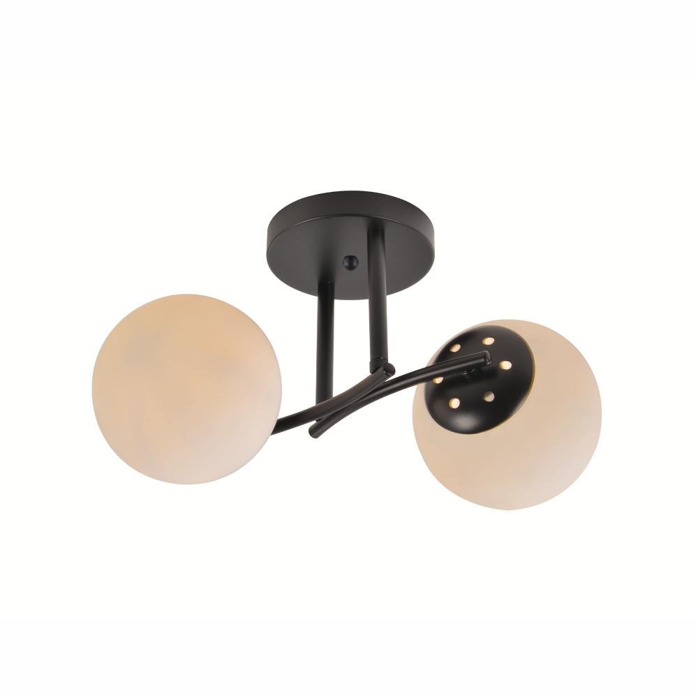 Lustra 2 Socluri E27 Negru LZ70504-2 2 Lustra 2 Socluri E27 Negru LZ70504-2 - imagine 2
