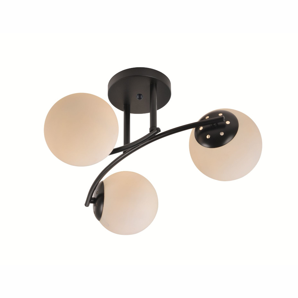 Lustra 3 Socluri E27 Negru LZ70504-3 2 Lustra 3 Socluri E27 Negru LZ70504-3 - imagine 2