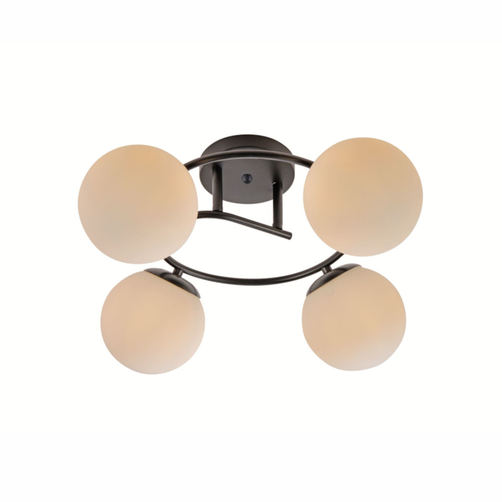 Lustra 4 Socluri E27 Negru LZ6530-4 2 Lustra 4 Socluri E27 Negru LZ6530-4 - imagine 2