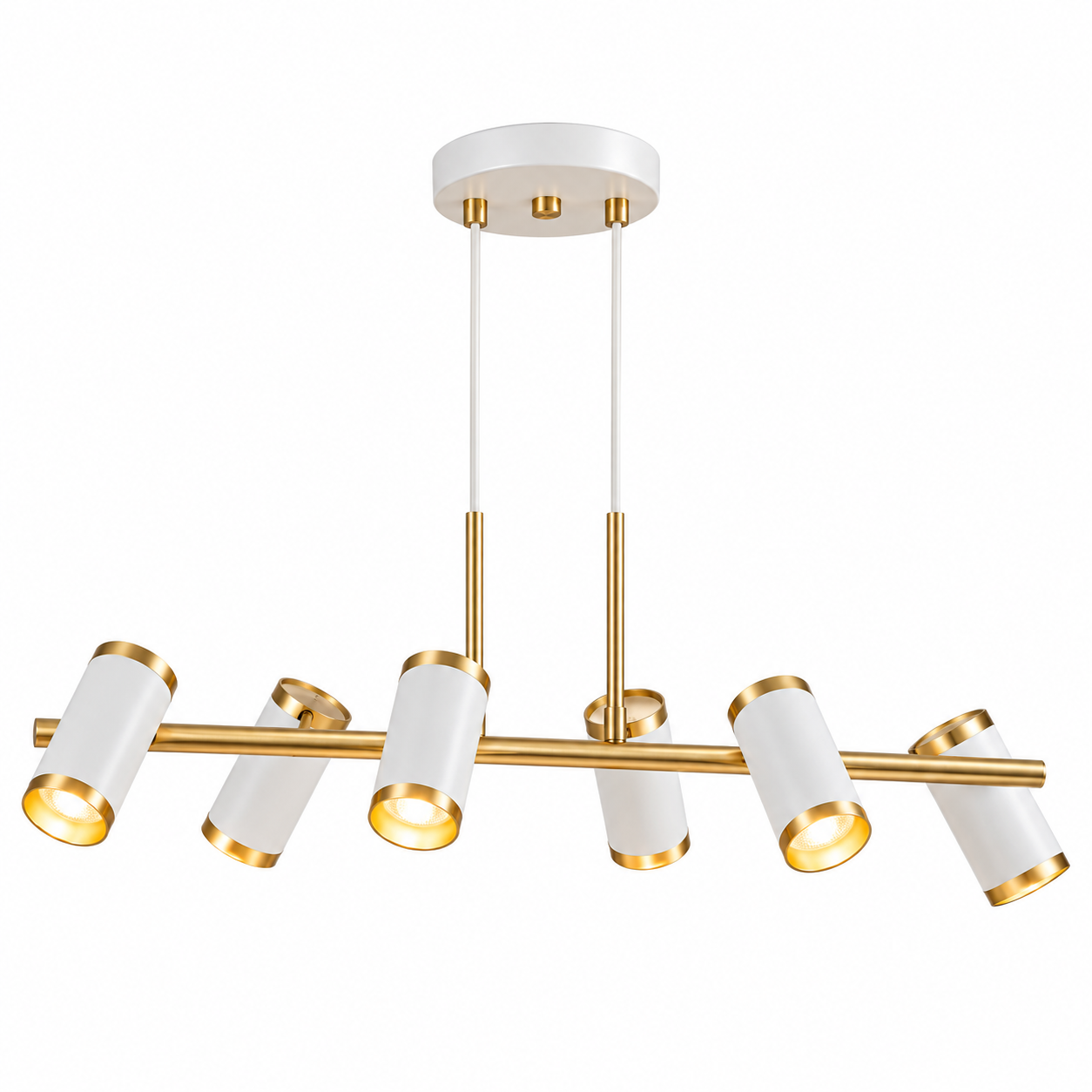 Lustra 6 Socluri GU10 Alba LZ9701-6 2 Lustra 6 Socluri GU10 Alba LZ9701-6 - imagine 2
