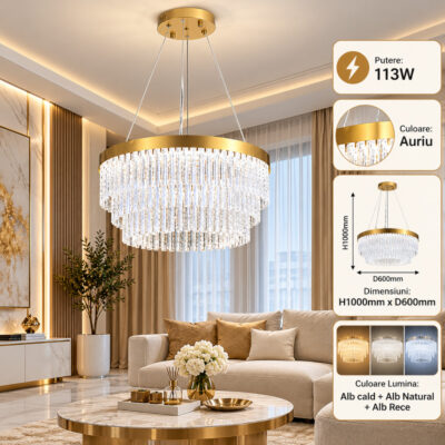 Lustra LED 113W Aurie 3 Functii LZ1020-600