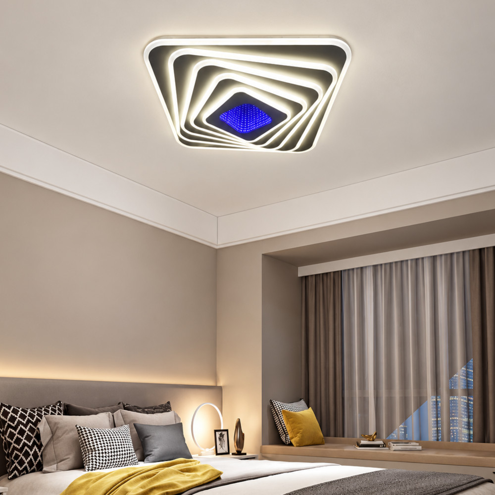 Lustra LED 160W Alba 3 Functii RGB cu Telecomanda LZ9020-400 3 Lustra LED 160W Alba 3 Functii RGB cu Telecomanda LZ9020-400 - imagine 3