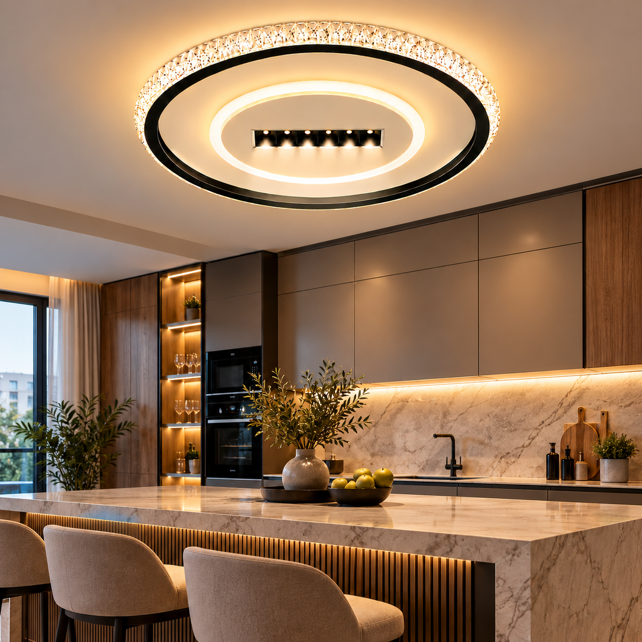 Lustra LED 56W 3 Functii Dimabila cu Telecomanda LZ9334-3 4 Lustra LED 56W 3 Functii Dimabila cu Telecomanda LZ9334-3 - imagine 4