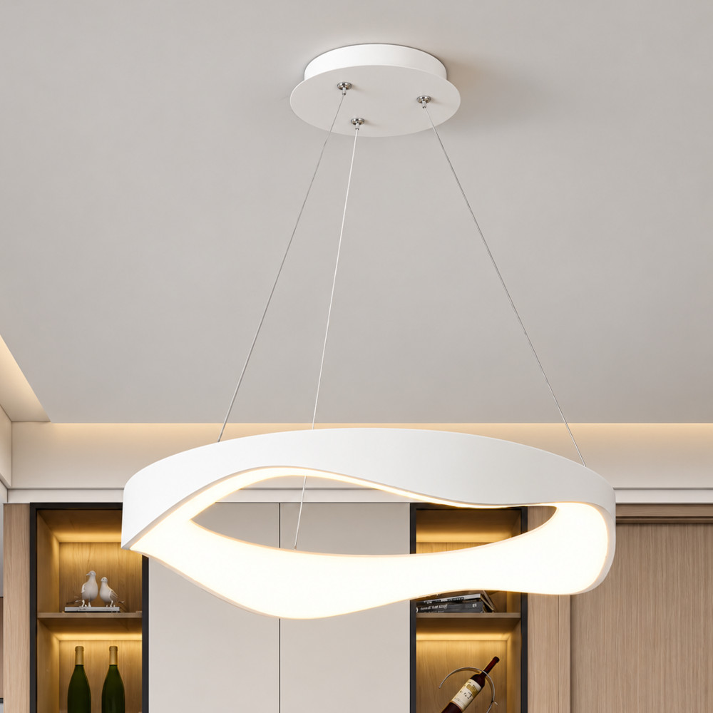 Lustra LED 56W Alba 3 Functii LZ1602-500 3 Lustra LED 56W Alba 3 Functii LZ1602-500 - imagine 3