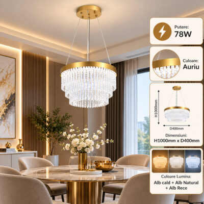 Lustra LED 78W Aurie 3 Functii LZ1020-400