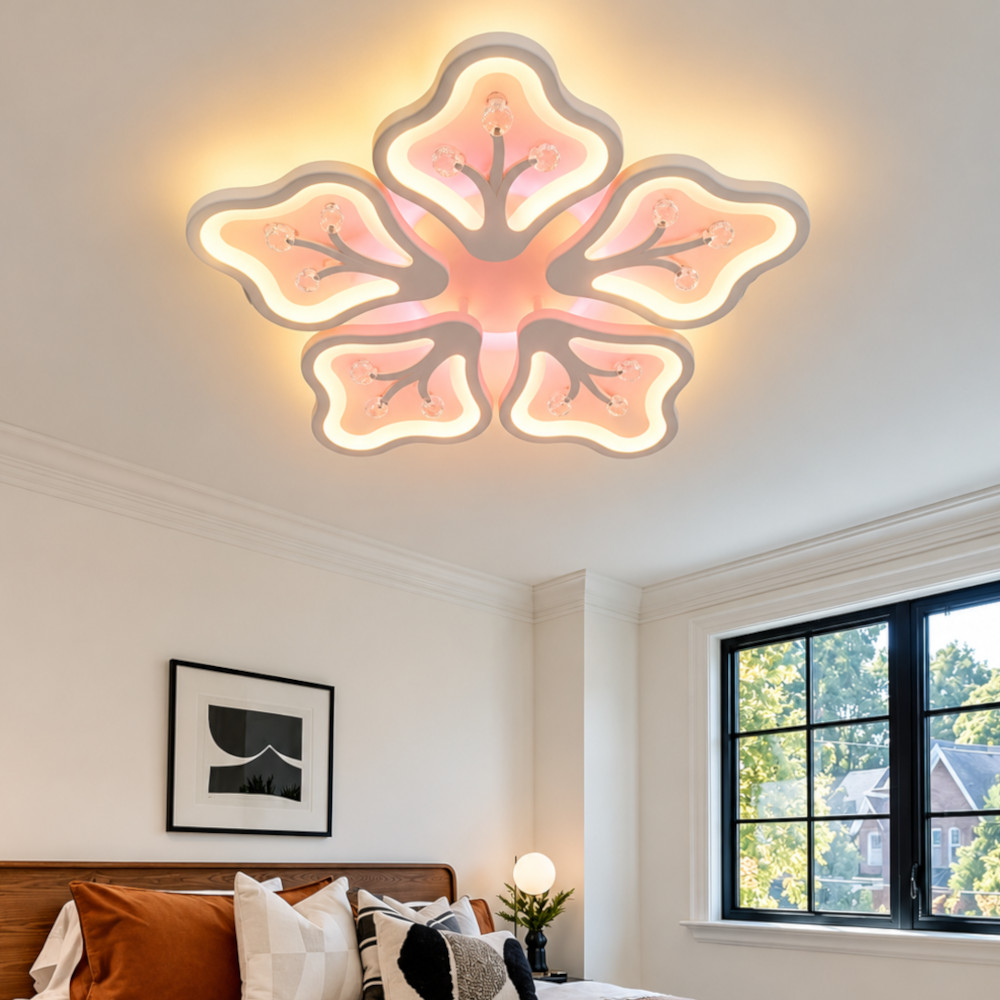 Lustra LED 90W Alba 3 Functii RGB cu Telecomanda LZ156-5 3 Lustra LED 90W Alba 3 Functii RGB cu Telecomanda LZ156-5 - imagine 3