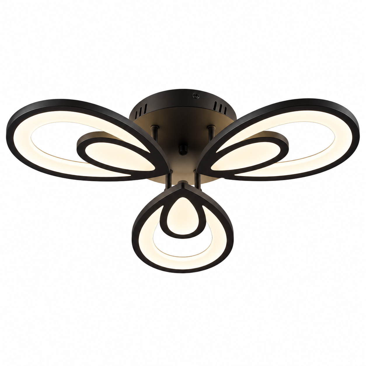 Lustra LED 96W Neagra 3 Functii LZ5150-3 3 Lustra LED 96W Neagra 3 Functii LZ5150-3 - imagine 3