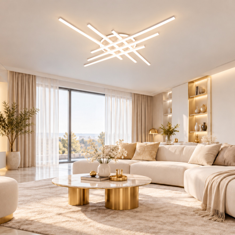 Lustra LED 98W Alba 3 Functii cu Telecomanda LZ071-6+1 2 Lustra LED 98W Alba 3 Functii cu Telecomanda LZ071-6+1 - imagine 2