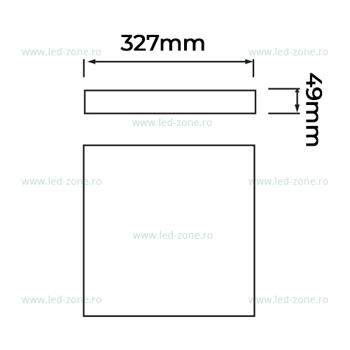 plafoniera led 30w patrata andrea