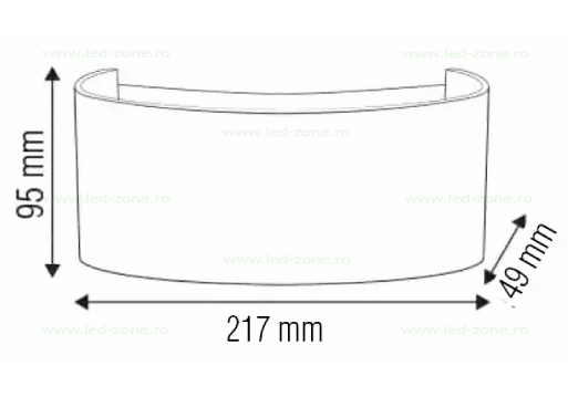 aplica led 2x4w exterior negru lz2056 8 alb natural 7