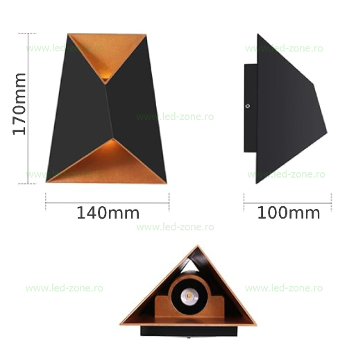 Aplica LED 2x5W Exterior LZFYB029 4 aplica led 2x5w exterior lzfyb029 2