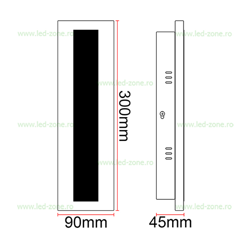 Aplica LED Exterior Negru 30cm LZ904 1 aplica led 8w exterior negru 30cm p5