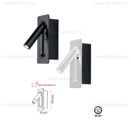 Aplica LED Incastrata 3W BELEK 5 aplica led incastata 3w belek 1