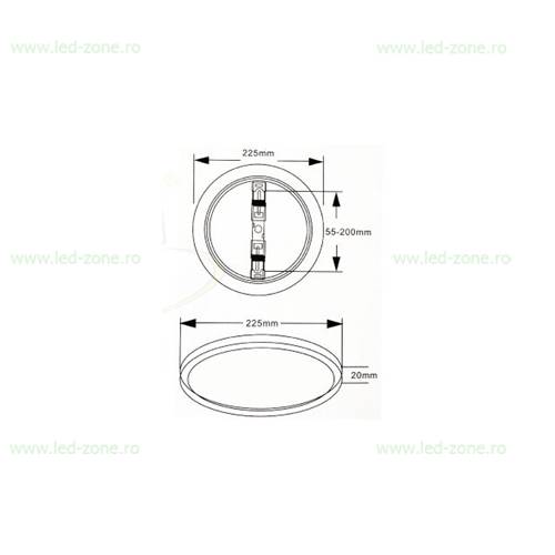 Aplica LED 18W Rotunda Senzor Miscare Microwave 1 aplica led 18w rotunda senzor miscare microwave 6