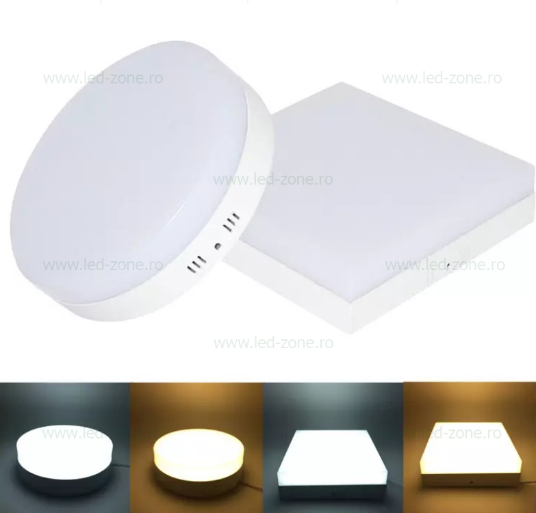 Aplica LED 12W Rotunda Alba 5 aplica led 12w 18w 24w rotunda patrata alba descriere