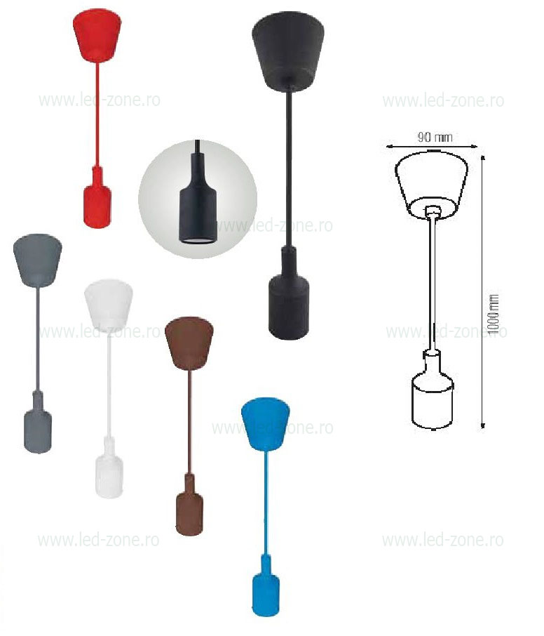 pendul soclu e27 diverse culori 1