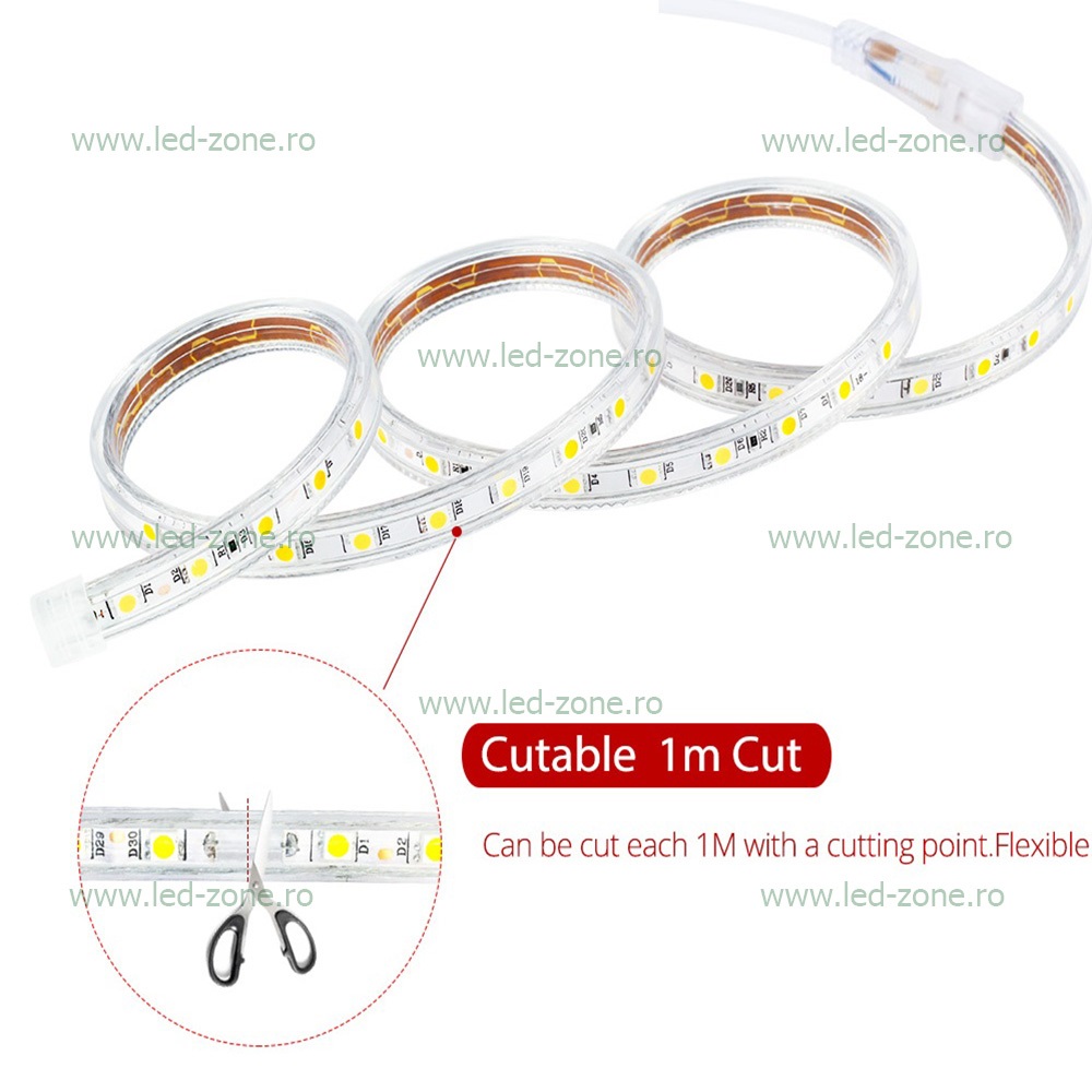 banda led 5050 60 smd ml furtun silicon 24v 36v descriere 1