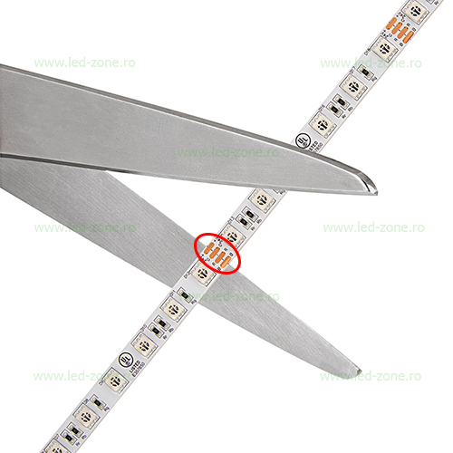 banda led 5050 60 smd ml rgb furtun silicon 24v 1 2