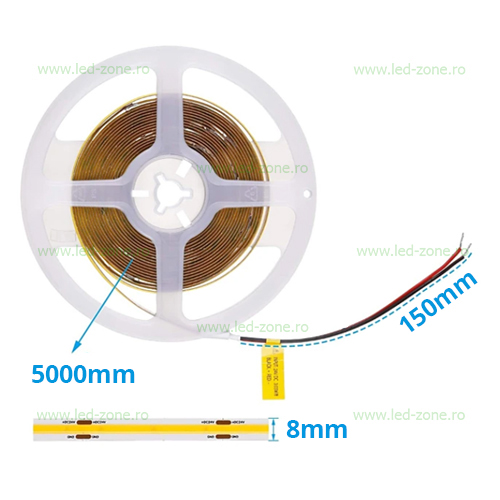Banda LED COB 512 LED/ML Interior Premium 24V 5 banda led cob 24v 12v