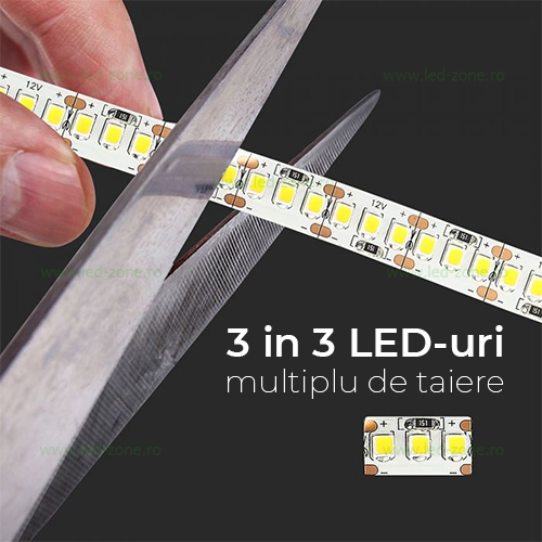 Banda LED 3528 204 SMD/ML Interior 12V 5 banda led 2835 204 smd ml interior 3