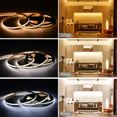 Banda LED COB 504 LED/ML Interior 48V Rola 25m 5 banda led cob 504 led ml interior 48v 2