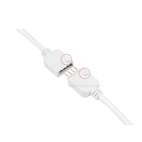 conector alimentare tripla banda led rgb 12v 1
