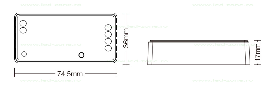 receptor banda led cct rf 12a multizona 3