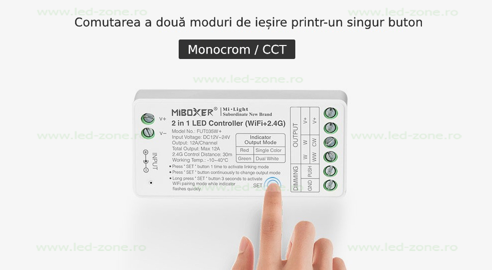 receptor banda led cct rf 12a multizona 4