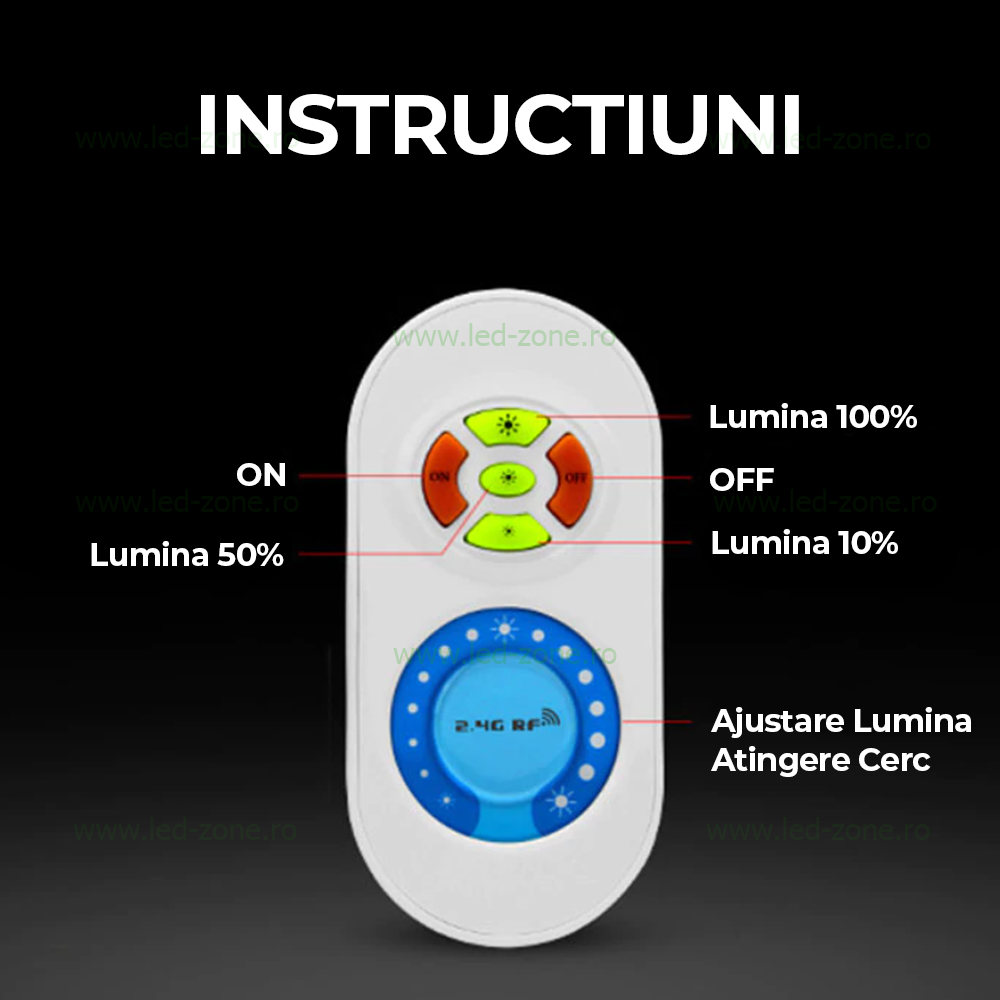 variator banda led 120w rf telecomanda touch 4