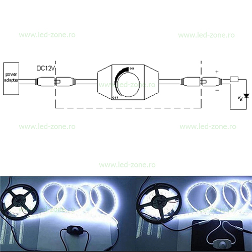 Variator Banda LED 6A 12V-24V 6 variator banda led 72w lz1348 2