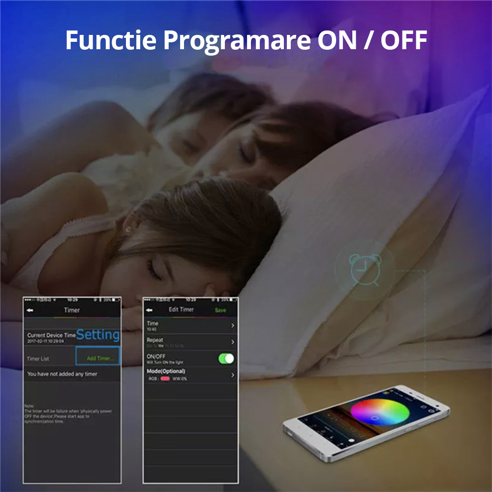 Controller Banda LED RGBW 8A 100W WI-FI 2 controller banda led rgb rgbw 12a 144w wifi 1