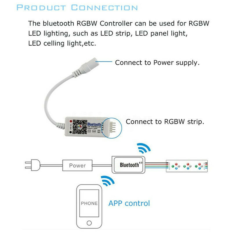 Controller Banda LED RGBW 8A 100W WI-FI si Telecomanda IR 2 mini controller banda led rgb 12a 144w wi fi si telecomanda ir 2