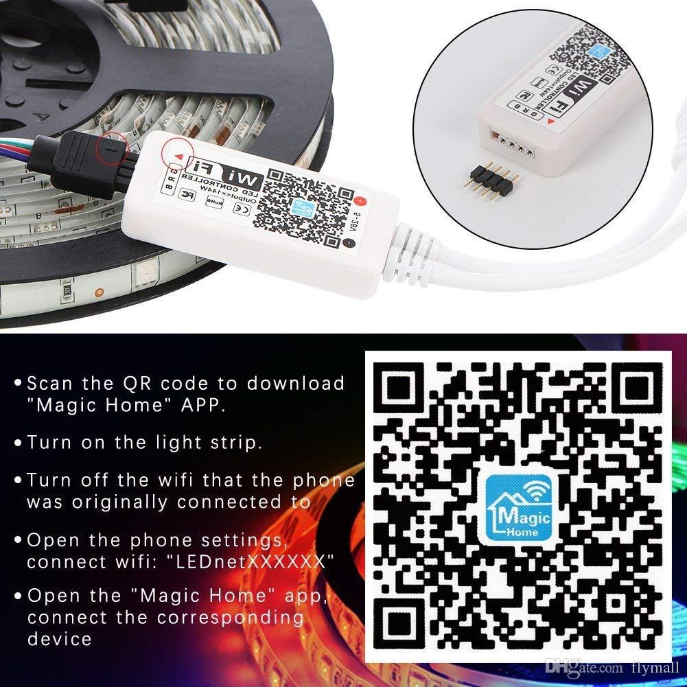 Controller Banda LED RGB 8A 100W WI-FI si Telecomanda IR 6 mini controller banda led rgb 12a 144w wi fi si telecomanda ir 4