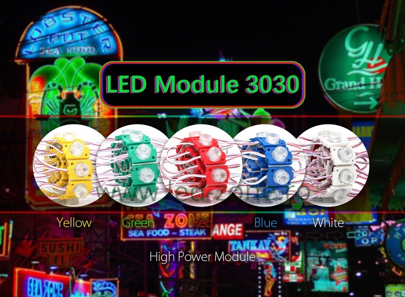 Set 20 Module LED SMD3030 cu Lupa Superflux 12V 7 set 20 module led smd 3030 superflux aplicatii 1